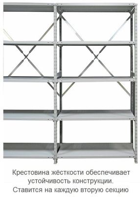 Стеллаж металлический ТСУ 1.7.2.5-300